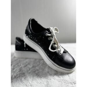 Jlo by Jennifer Lopez Angelique Black Sequin Tennis Shoe Size 8 Pre-loved